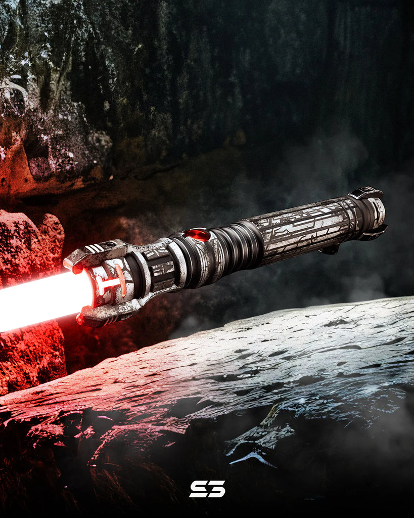 Sith-inspired custom neopixel lightsaber with a red blade