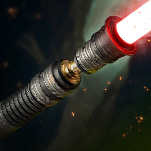 Sabertrio Aeryn “Deathmark” Legendary Neopixel lightsaber from the Ready To Ship collection. Glamshot2.