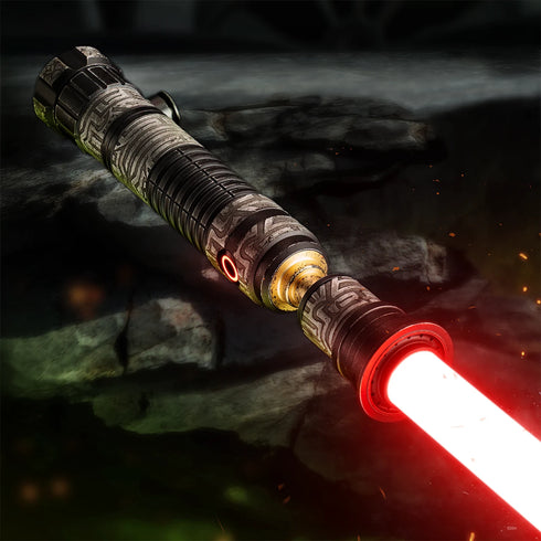 Sabertrio Aeryn “Deathmark” Legendary Neopixel lightsaber from the Ready To Ship collection. Glamshot3.