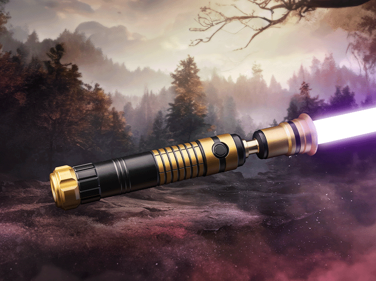 Aeryn custom lightsaber with precision design and Neopixel technology