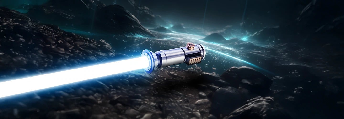 Aria custom lightsaber with Neopixel technology and customizable hilt and blade options