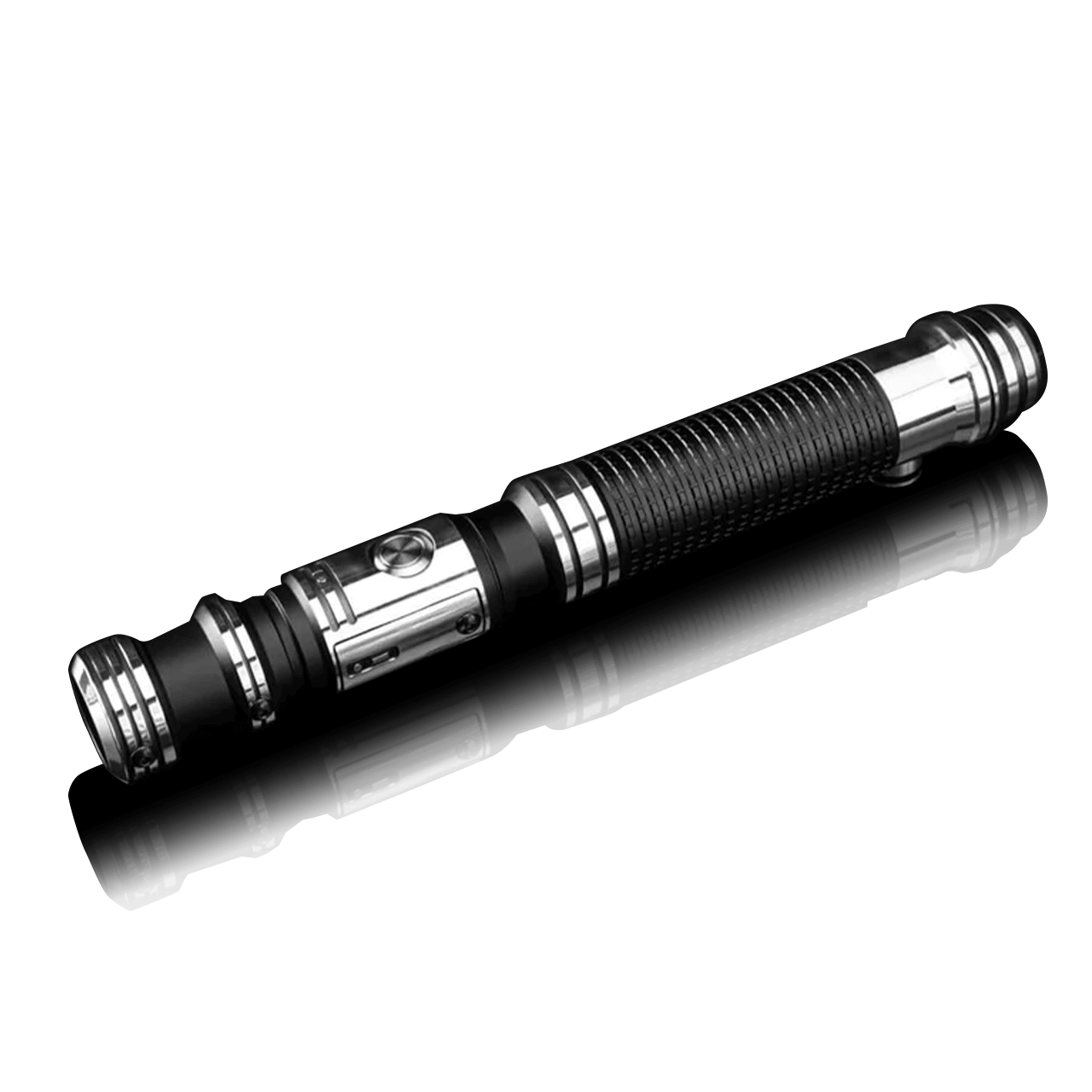 Senza custom lightsaber with Neopixel technology and swappable emitter shrouds
