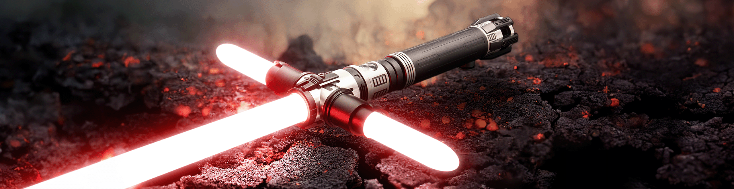 Krosgaard custom lightsaber with Neopixel technology and iconic side blades