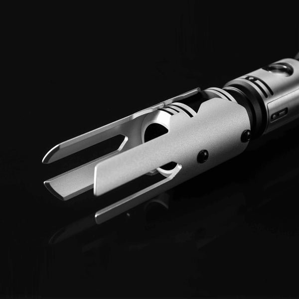 Classic Emitter Shroud Brushed Silver Black - Sabertrio