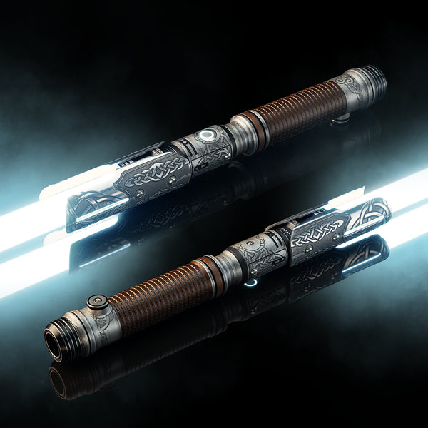 Sabertrio Senza “Kyrr Aeternis” Legendary Neopixel lightsaber from the Ready To Ship collection.