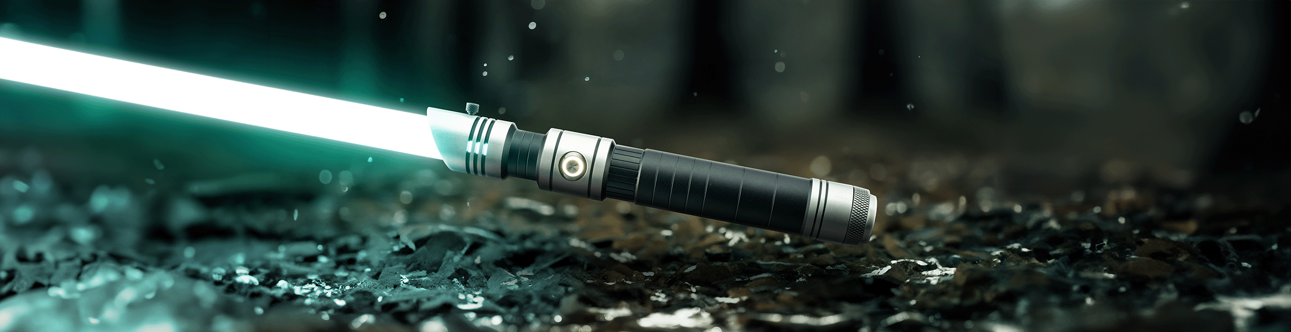 Skylar custom lightsaber with slanted emitter, triple vents, and unique grip design