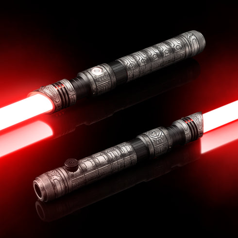 Sabertrio Skylar “Obscuron Silver Black” Legendary Neopixel lightsaber from the Ready To Ship collection.