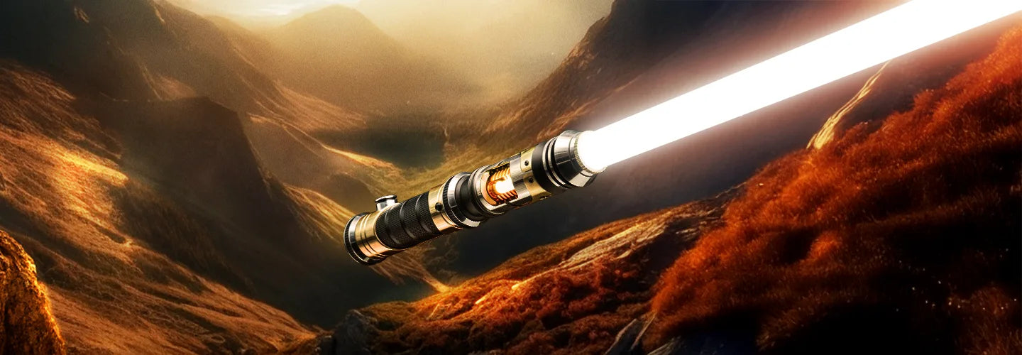 Solarien custom lightsaber with Neopixel technology and customizable hilt and blade options