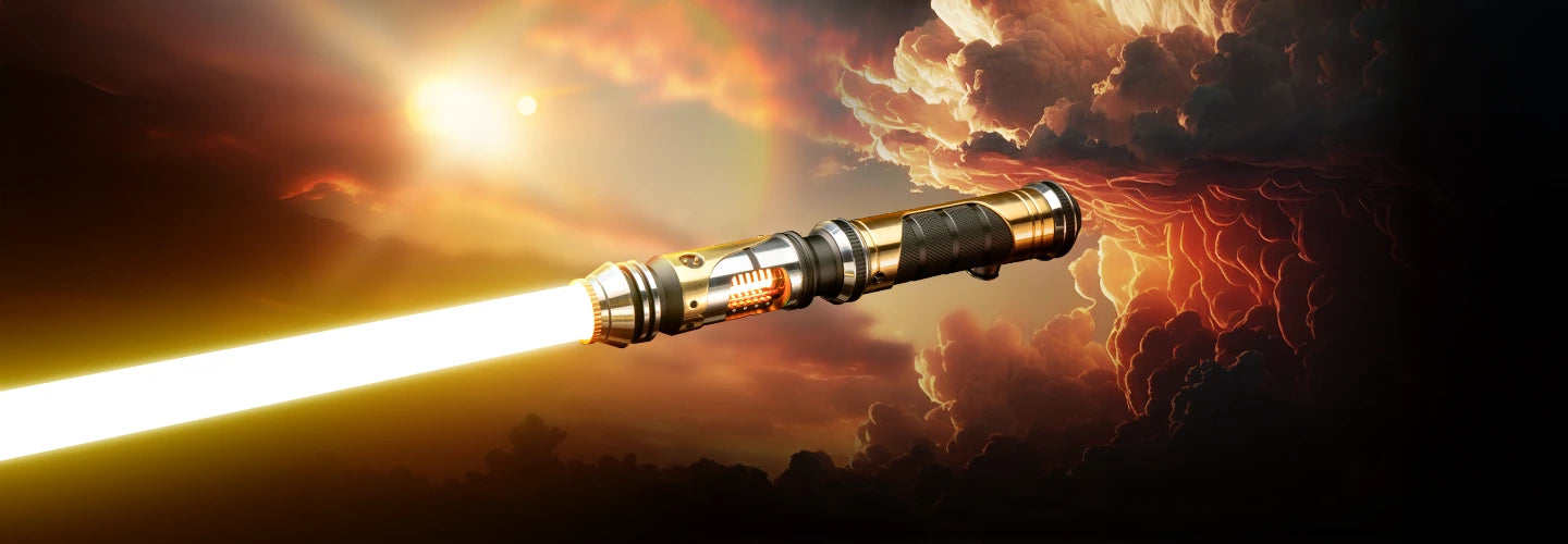 Solarien custom lightsaber with Neopixel technology and customizable hilt and blade options