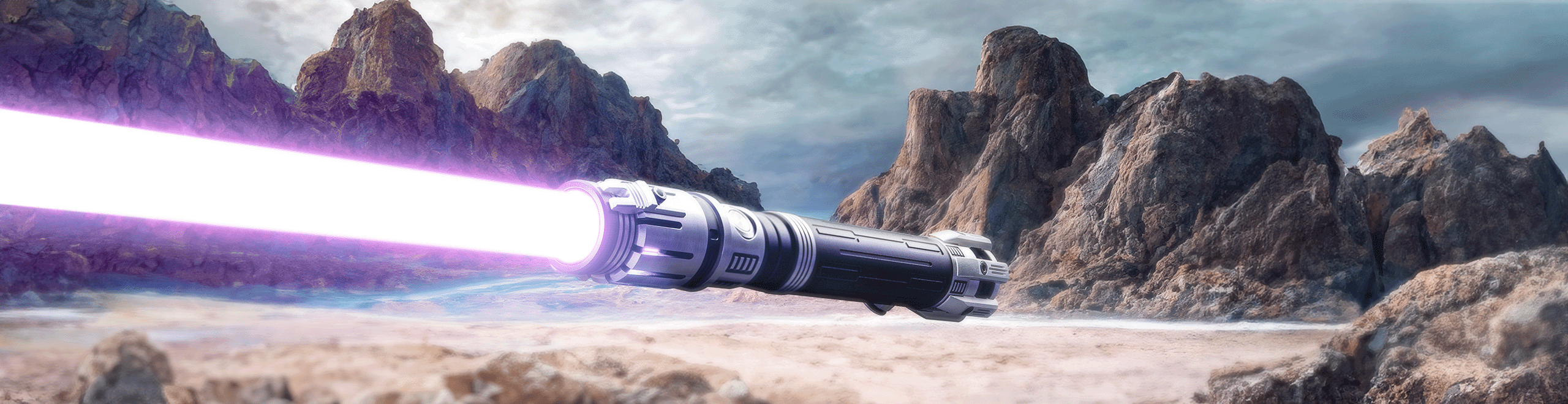 Sologaard custom lightsaber with Neopixel technology and twelve machined pieces