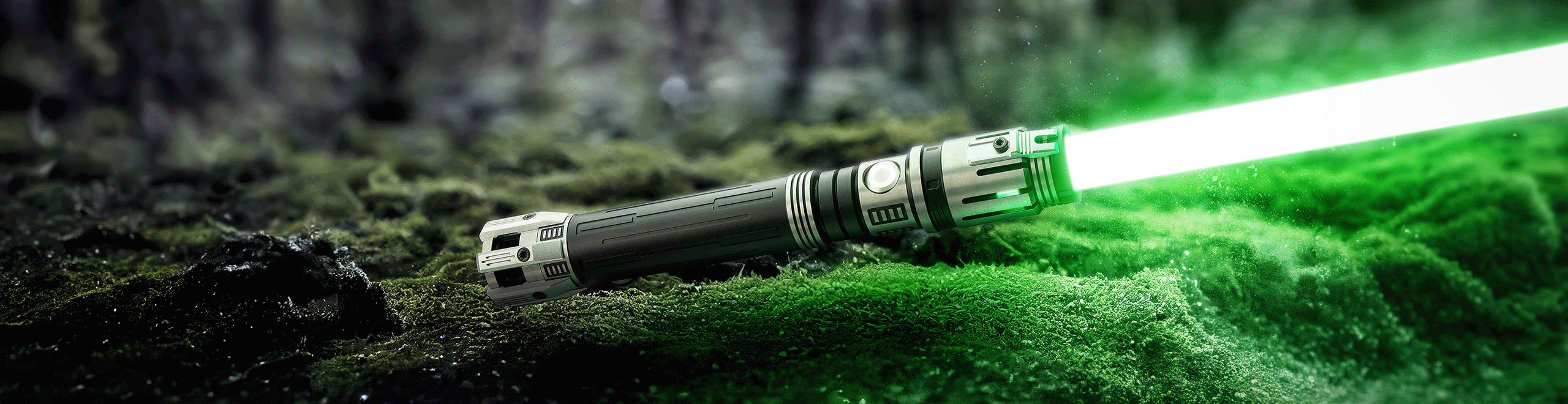 Sologaard custom lightsaber with Neopixel technology and twelve machined pieces