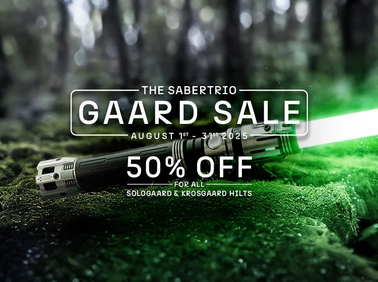 Sologaard custom lightsaber with Neopixel technology and twelve machined pieces