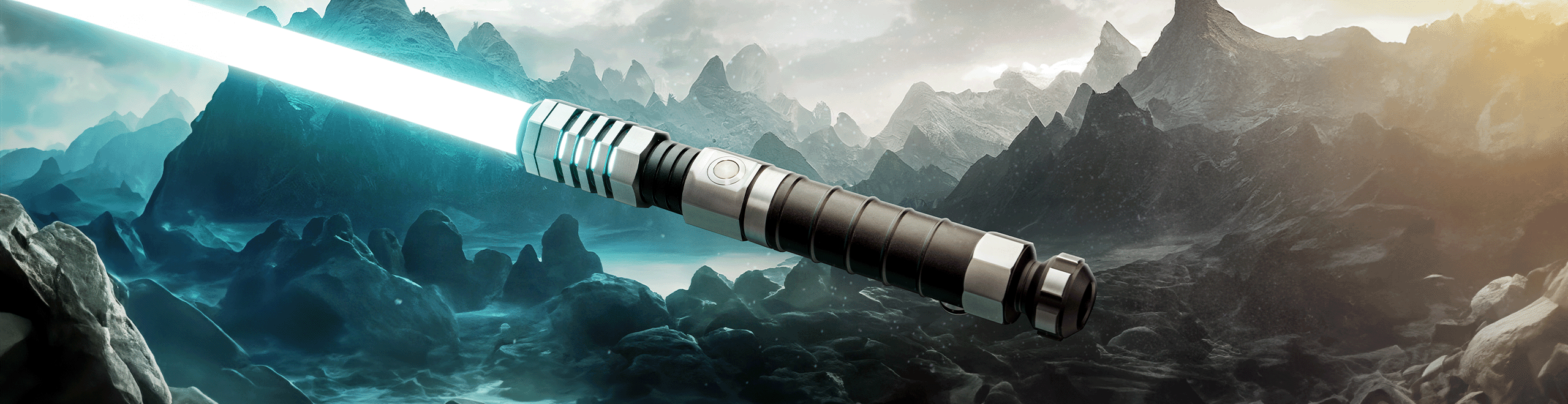 Vahlken custom lightsaber with Neopixel technology for vibrant lighting effects