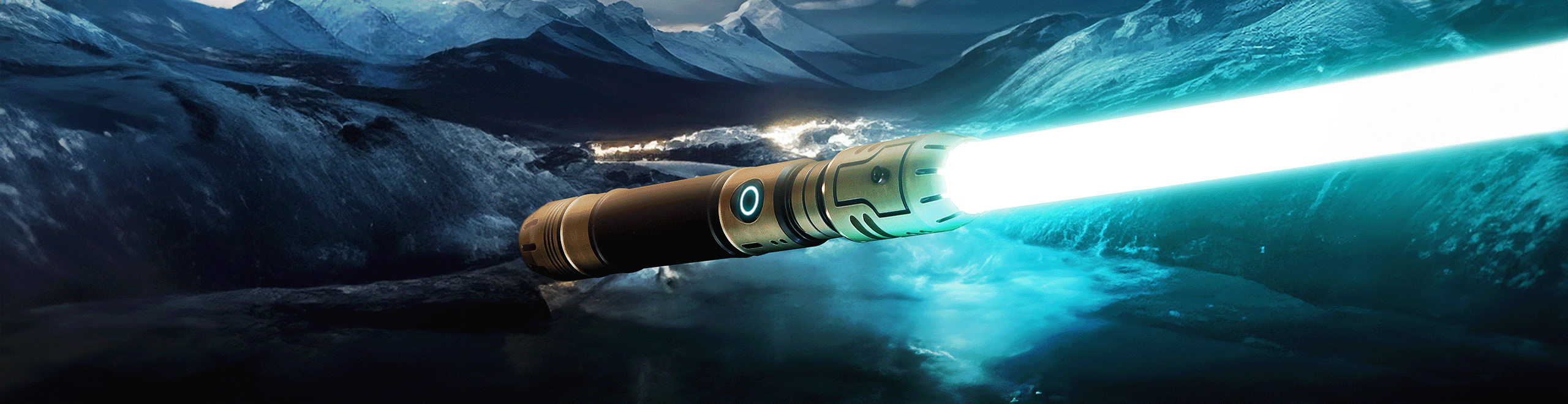 Vektra custom lightsaber with signature light ring and Neopixel technology