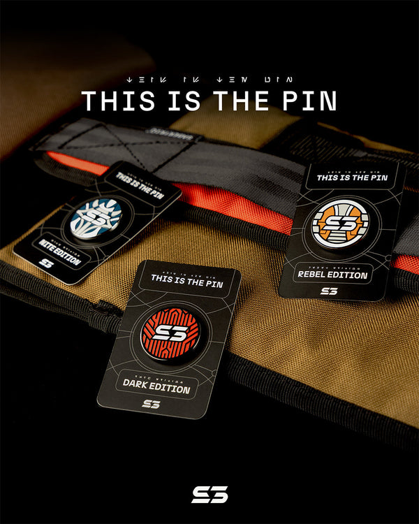 The official Sabertrio hard enamel pins