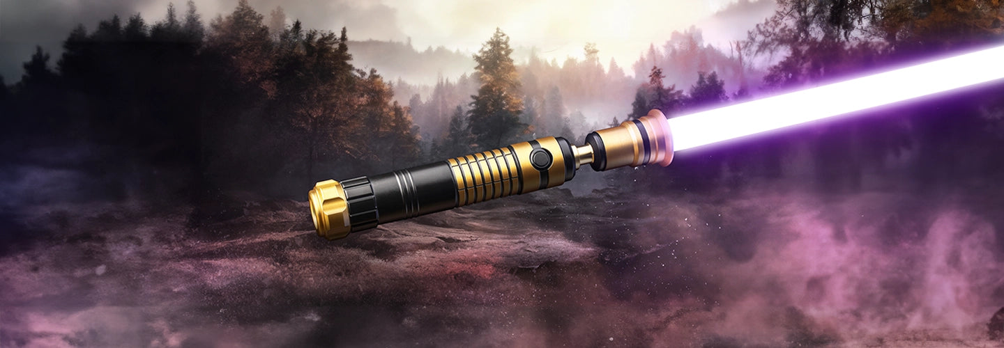 Aeryn custom lightsaber with precision design and Neopixel technology