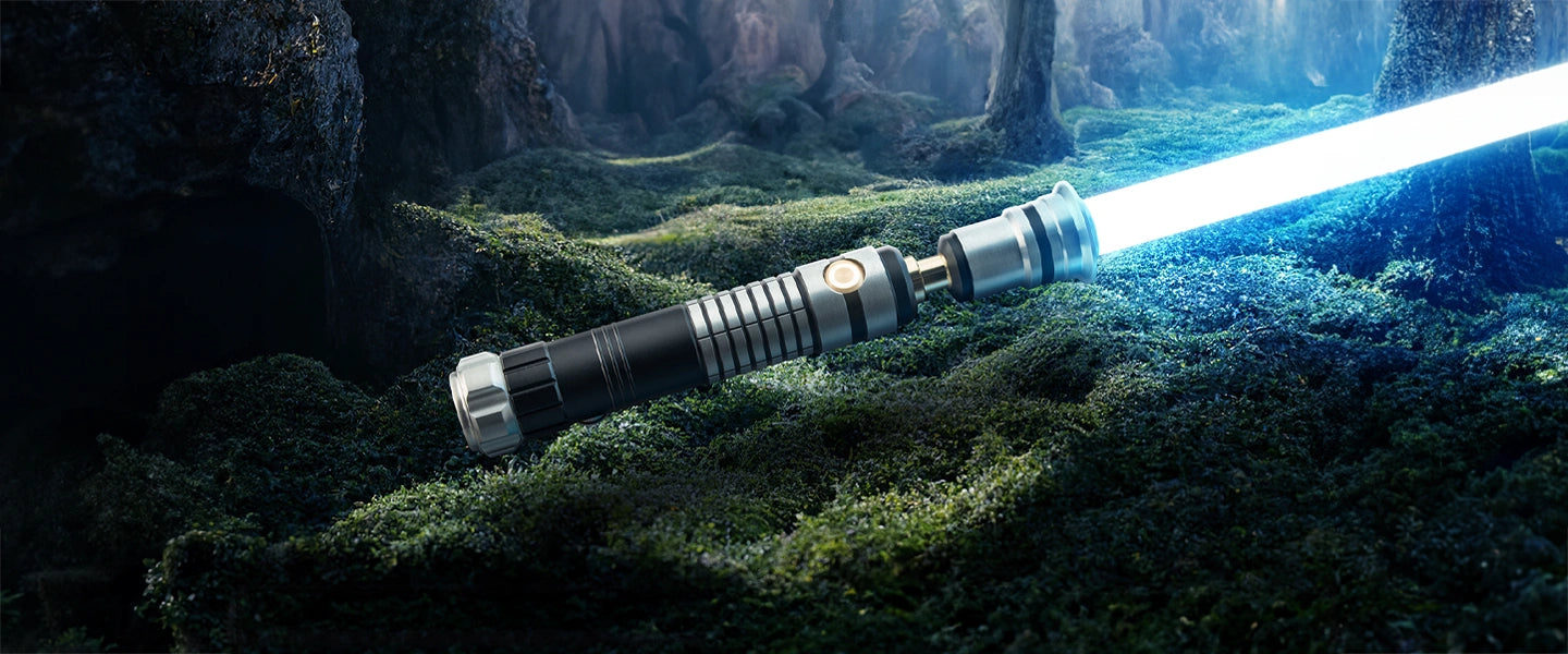 Aeryn custom lightsaber with precision design and Neopixel technology