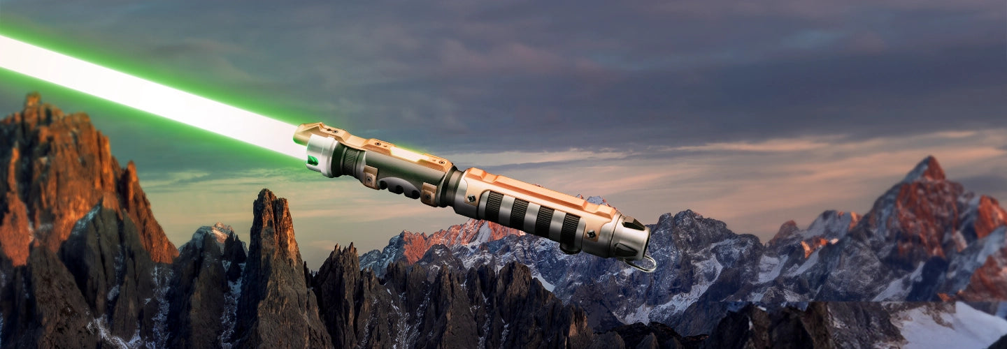 Artalus custom lightsaber with Neopixel technology and customizable hilt and blade options