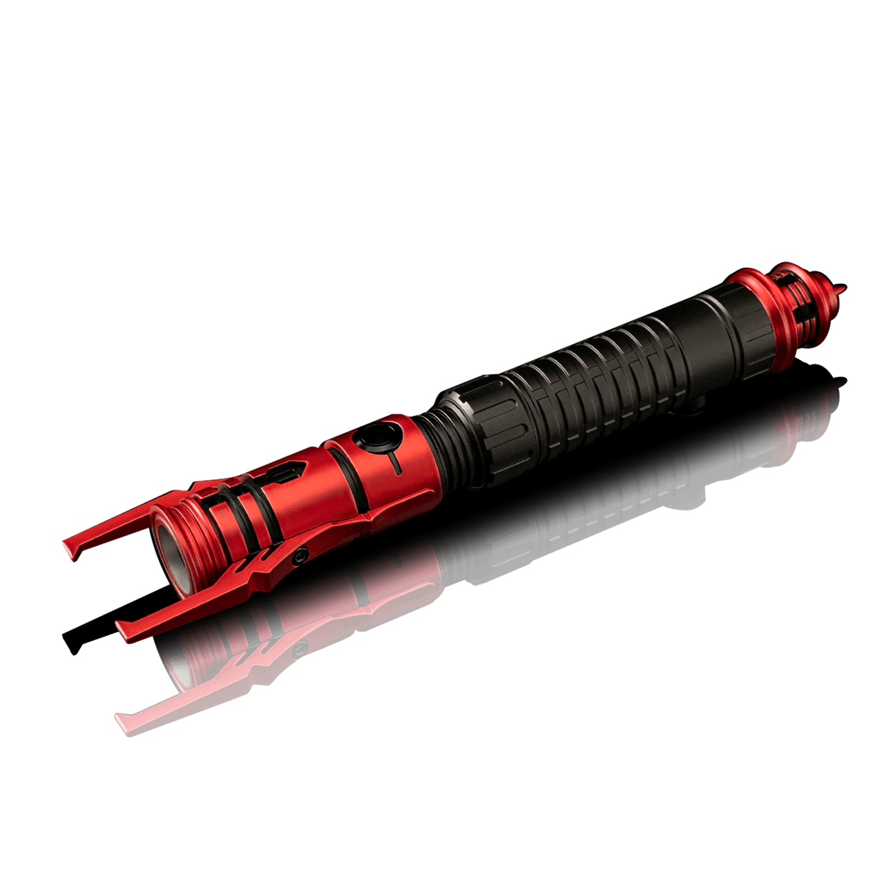 Daemos custom lightsaber with Neopixel technology and emitter prongs