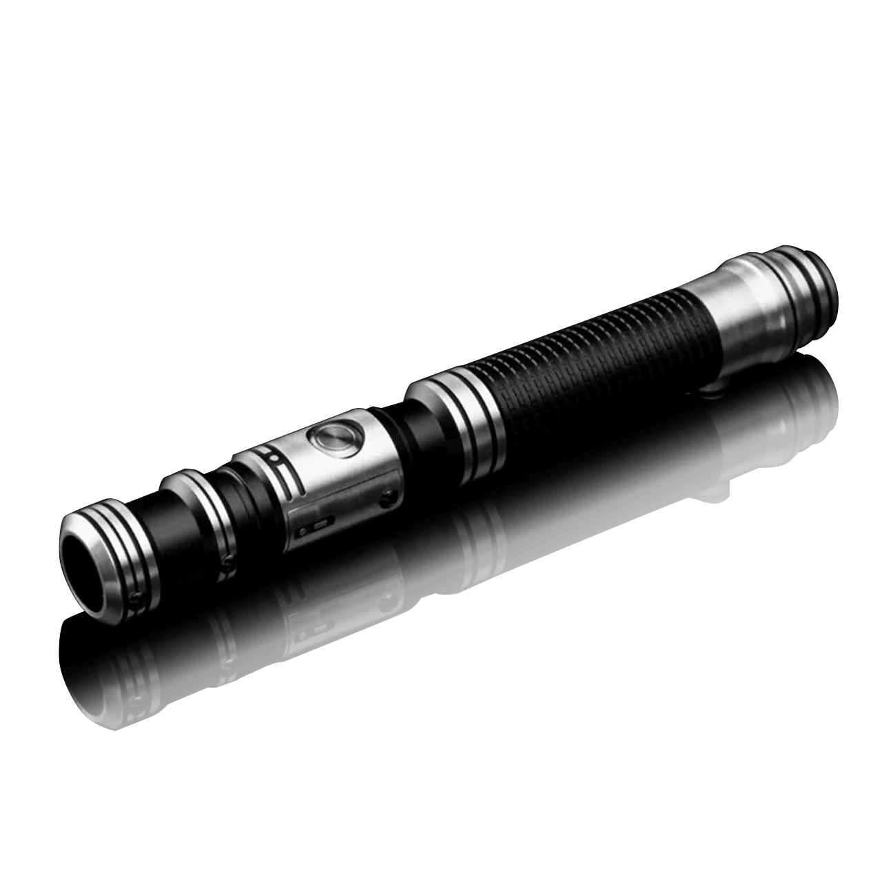 Senza custom lightsaber with Neopixel technology and swappable emitter shrouds