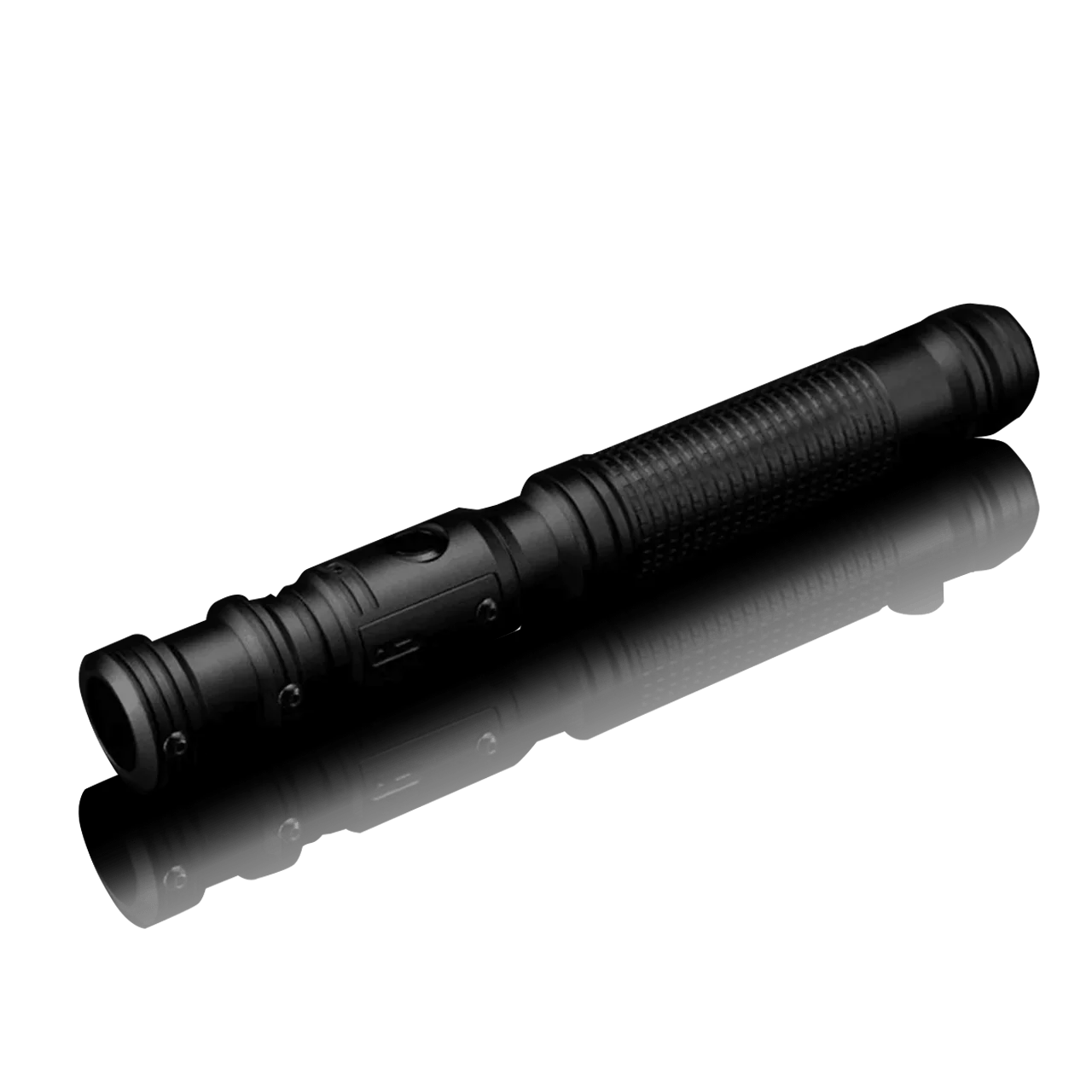 Senza custom lightsaber with Neopixel technology and swappable emitter shrouds