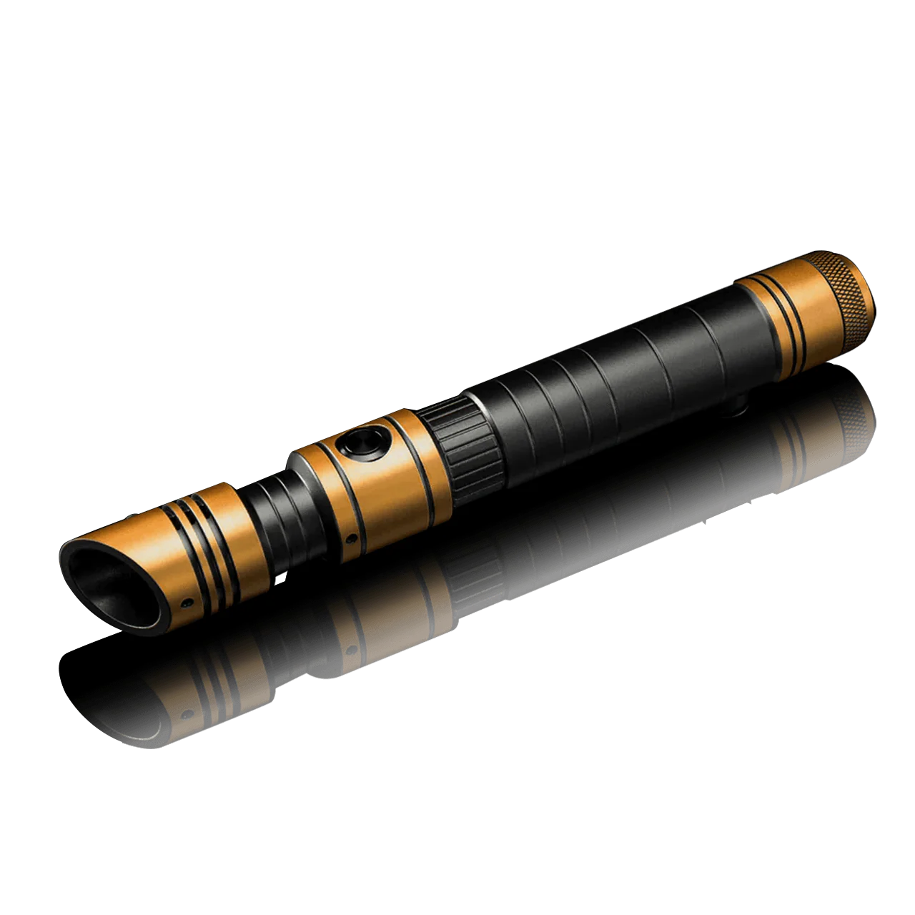 Skylar custom lightsaber with slanted emitter, triple vents, and unique grip design