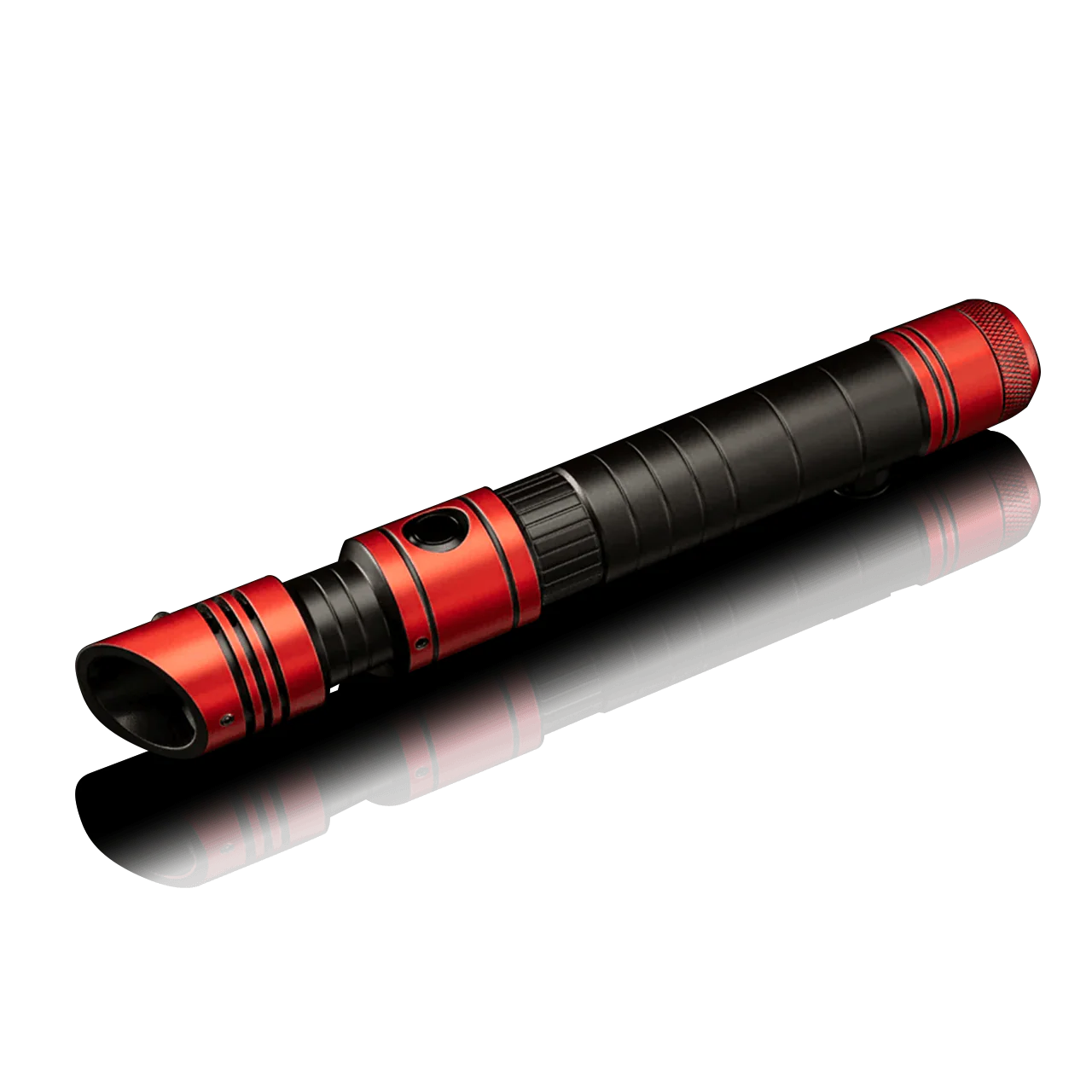 Skylar custom lightsaber with slanted emitter, triple vents, and unique grip design