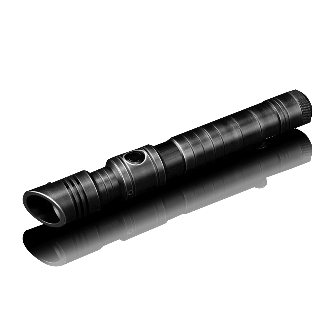 Skylar custom lightsaber with slanted emitter, triple vents, and unique grip design