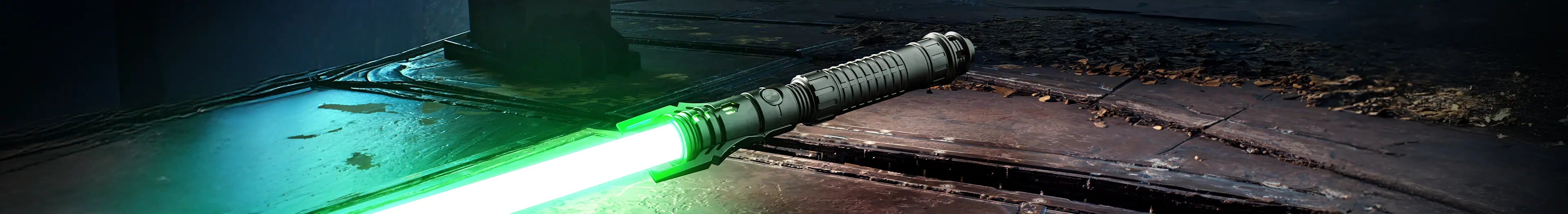 Daemos custom lightsaber with Neopixel technology and emitter prongs