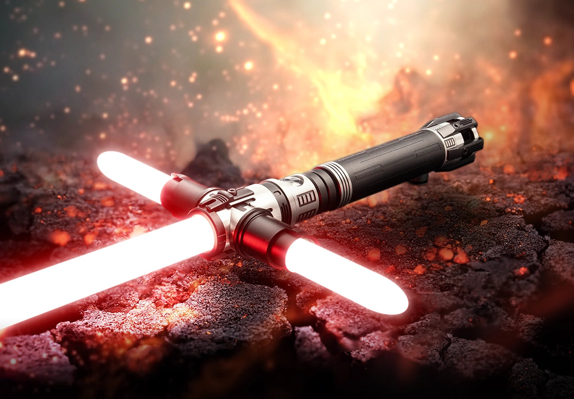 Custom lightsaber with personalized hilt and Neopixel blade for advanced customization
