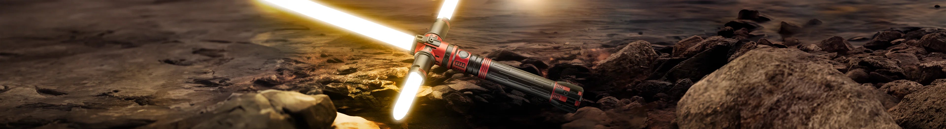 Krosgaard custom lightsaber with Neopixel technology and iconic side blades