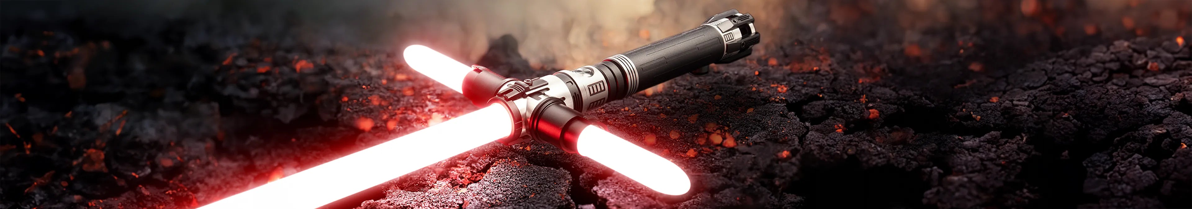Krosgaard custom lightsaber with Neopixel technology and iconic side blades