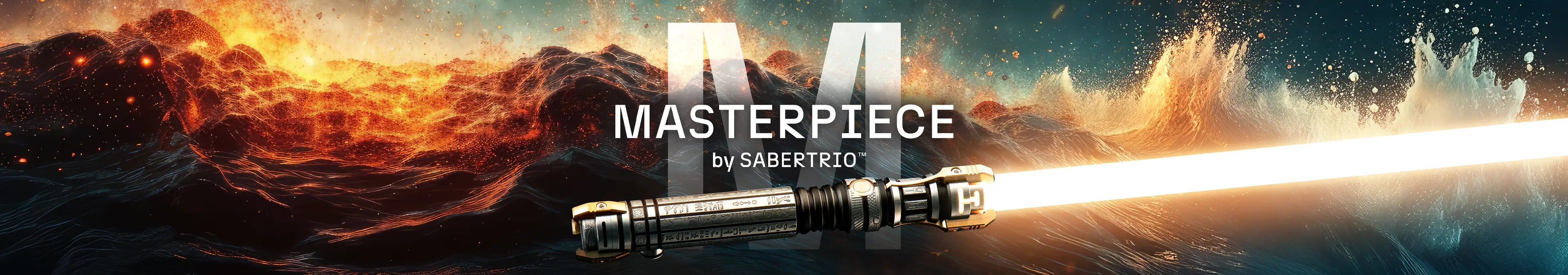 Masterpiece by Sabertrio custom lightsaber, featuring Neopixel technology and expert craftsmanship