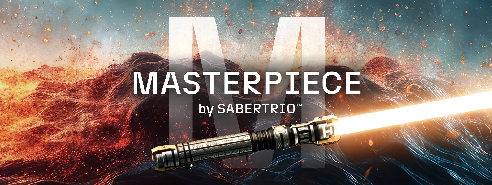 Masterpiece by Sabertrio custom lightsaber, featuring Neopixel technology and expert craftsmanship