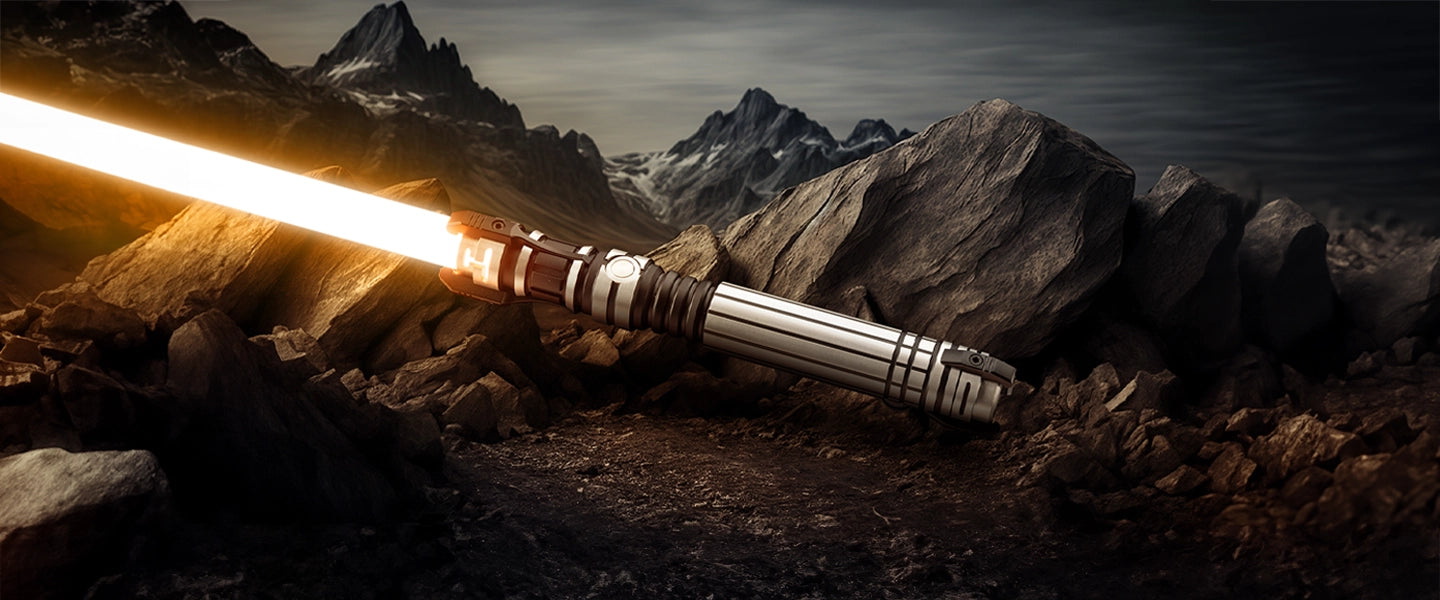 Reaver custom lightsaber with Neopixel technology, duel-ready, and customizable hilt design