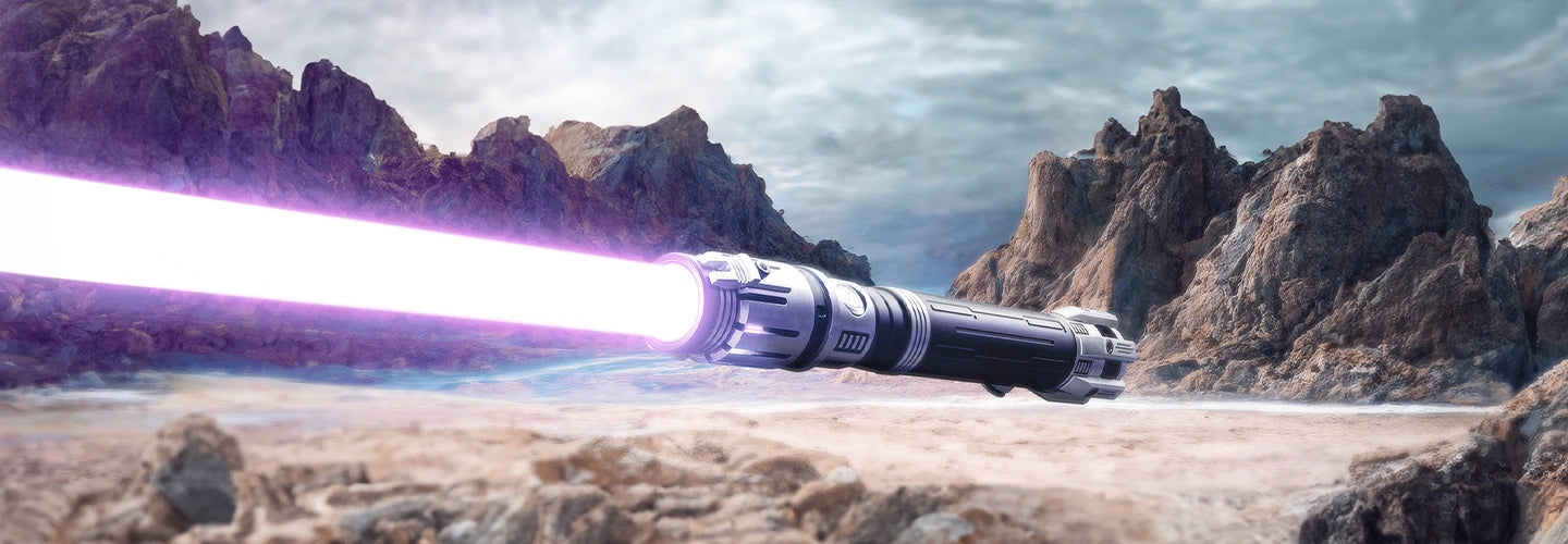 Sologaard custom lightsaber with Neopixel technology and twelve machined pieces