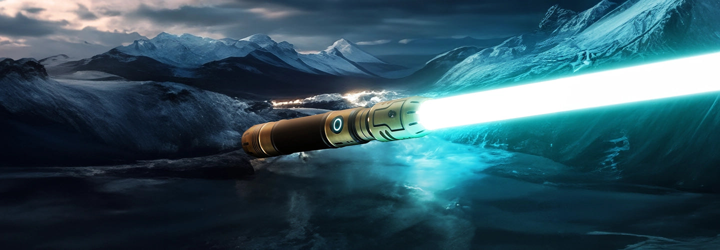 Vektra custom lightsaber with signature light ring and Neopixel technology