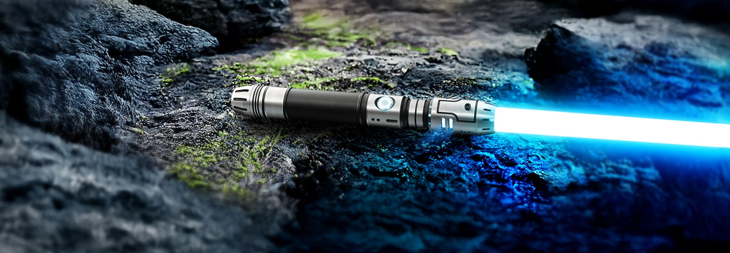 Vektra custom lightsaber with signature light ring and Neopixel technology